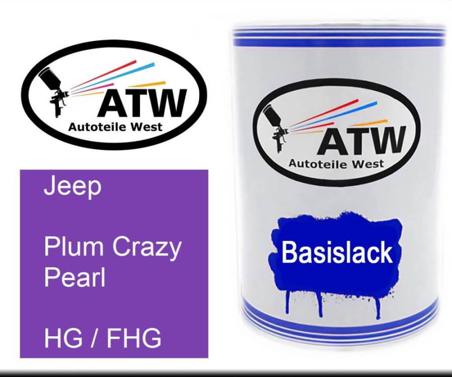 Jeep, Plum Crazy Pearl, HG / FHG: 500ml Lackdose, von ATW Autoteile West.